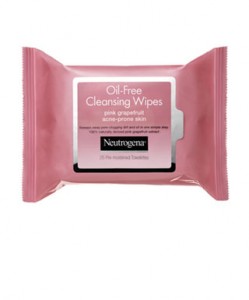 Neutrogena's Oil-Free Acne Wash Cleansing Wipes- Pink Grapefruit 