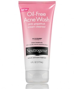 Neutrogena's Oil-Free Acne Wash Cream Cleanser- Pink Grapefruit 